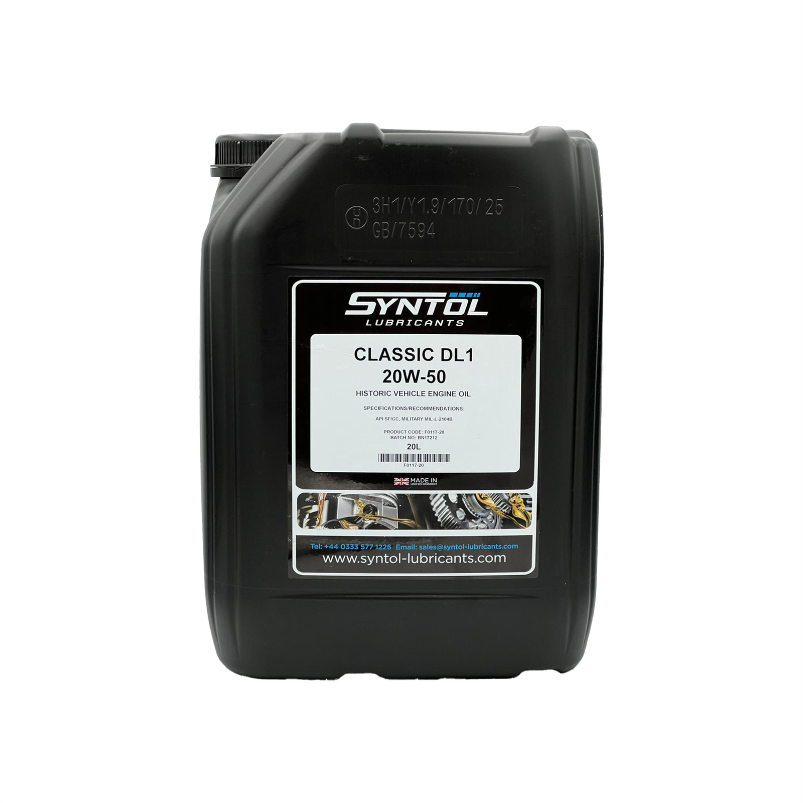 Classic Car 20W50 Mineral Engine Oil 20W-50 API SF, SE, SD, CC 20L - Image 3