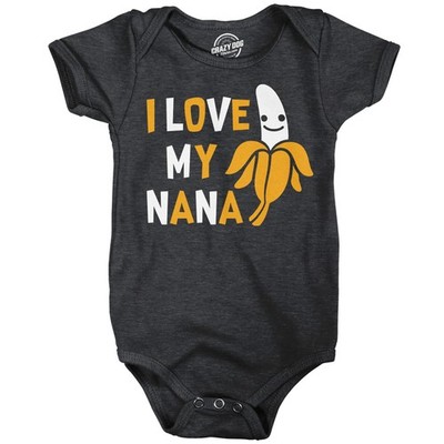 I Love My Nana Baby Bodysuit Funny Sarcastic Banana Jumper For Infants