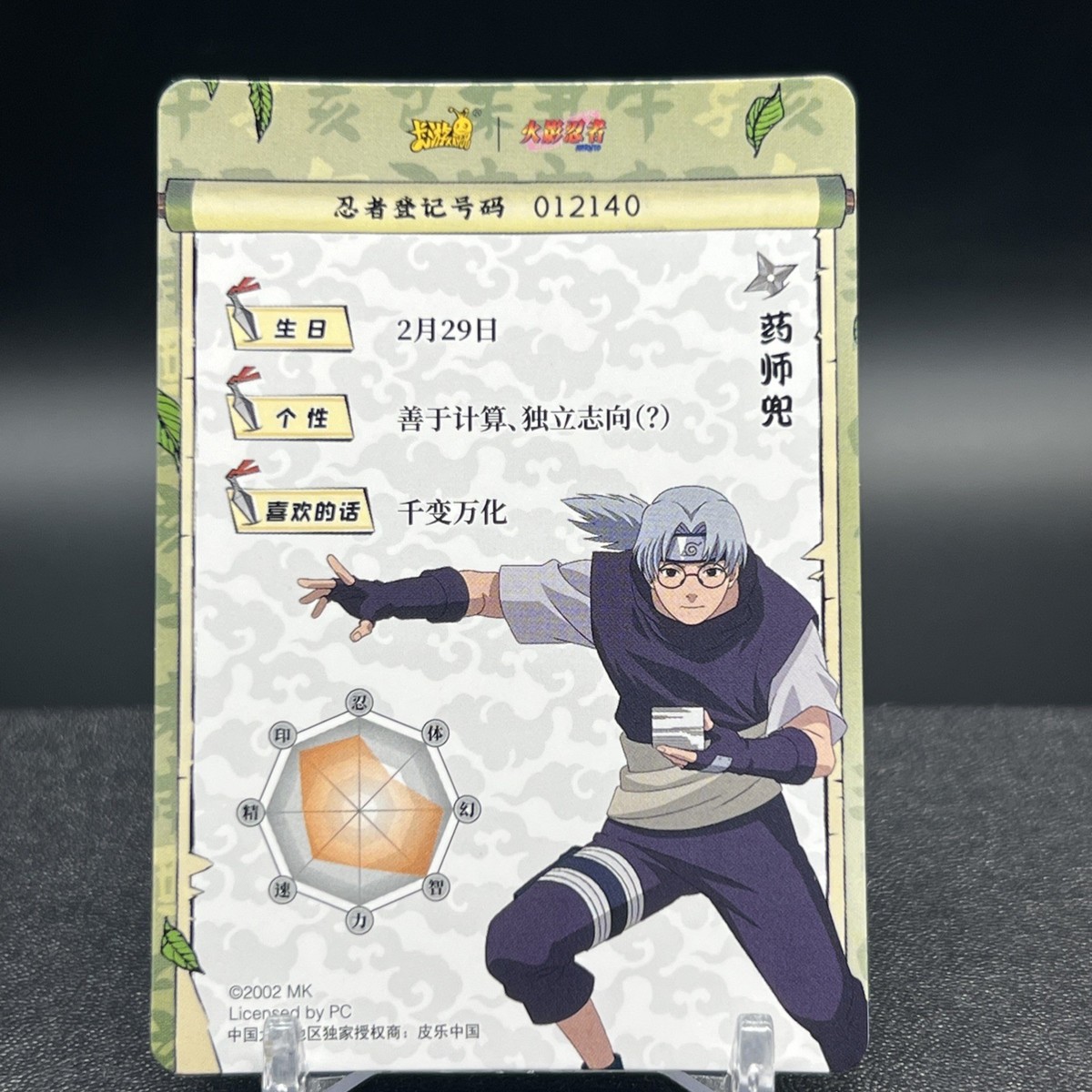 Kabuto Yakushi NRB08-SR-004L2 Naruto Kayou Card | eBay