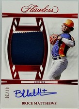 2024 Panini Flawless Brice Matthews Patch On-Card Auto RPA Rookie RC /20 Astros