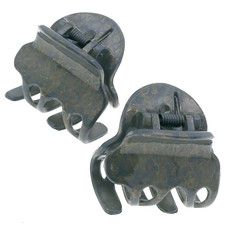 Paris CP3087 French Hair Clip for Women, Set of 2 Small Gray Girls Hair Claw Cli
