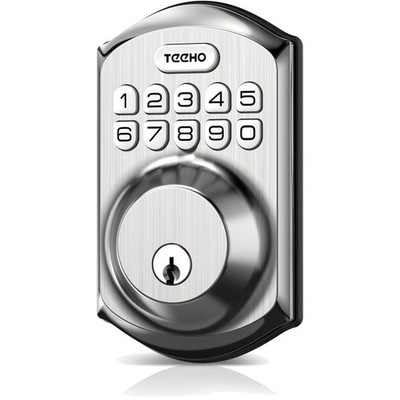 TE001 Keyless Entry Smart Deadbolt Lock - Satin Nickel, Auto-Lock & Easy Install