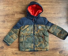 Polo Ralph Lauren Sport Navy Camo Winter Puffer Jacket Boys XS 4/5 NWT 195