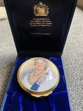 Halcyon Days Enamel Box Queen Elizabeth II Trinket Box With Original case