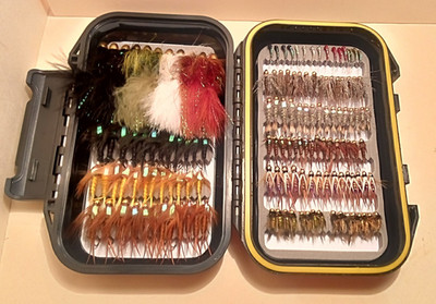 NEW SPRING Nymphs Fly Box w/ 142 nymphs, wets, pupa & buggers trout fly fishing