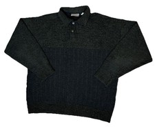 Giorgio Di Firenze Sweater Vintage Italian Grandpa Wool Blend Green   Size L