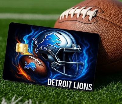 Detroit Lions Credit Debit Card Skin Decal NFL Football Vinyl Sticker