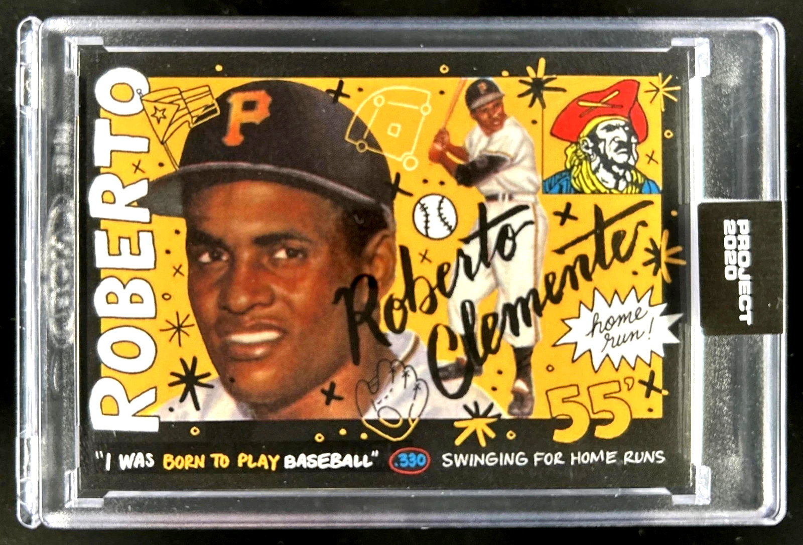 Topps Project 2020 #110 Roberto Clemente HOF Pirates by Sophia Chang PR: 12,077