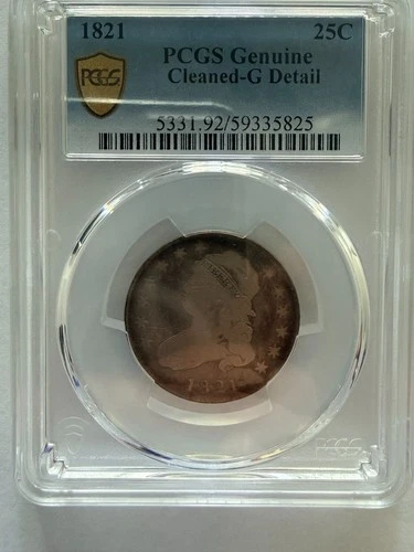 1821-P Capped Bust Quarter — photo from another recent sale