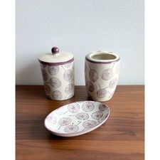 Tranquillo - Dandelions Ceramic Hand Painted Bath Set