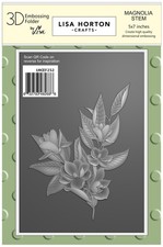 Lisa Horton Crafts Embossing Folder 5"X7"-Magnolia Stem