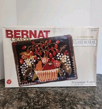 Bernat Crafts Claire Murray 269 STRAWBERRY BASKET Latch Hook Rug Kit 30x40" NEW