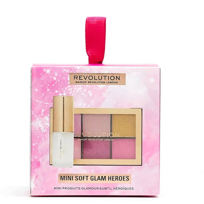 Makeup Revolution Mini Soft Glam Heroes Gift Set - Eyeshadow Palette & Lip Gloss