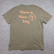 True Religion Shirt Mens 2XL Green Have A Nice Day Buddha Graphic Tee Crewneck
