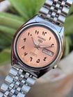 Seiko 5 Arabic Salmon dial Automatic 7009-3041 Men’s Vintage Watch