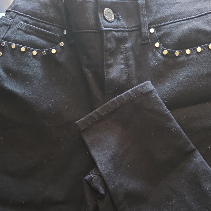 thr scuplt Black Market Women's Black Skinny Denim Jeans Studded 5-Pocket 2
