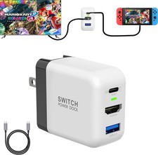 36W Switch Dock, Switch Charger Adapter with 4K 60Hz HD Output Port and USB-C...