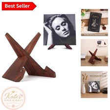 Versatile Wooden Vinyl Record Holder - Elegant Design for Photos Collectibles
