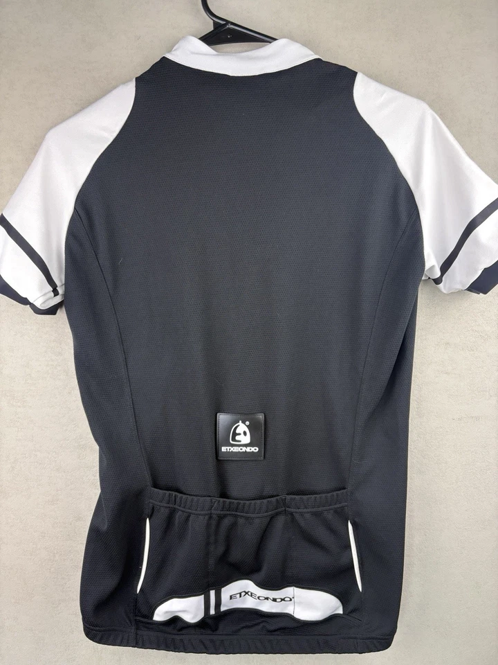 Велосипедная футболка Etxeondo мужская размер XL черная белая на молнии короткий рукав нашивка на 3 кармана - Изображение 2 из 4