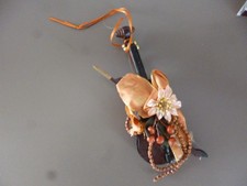 Geige Deko Holz zum Aufhängen