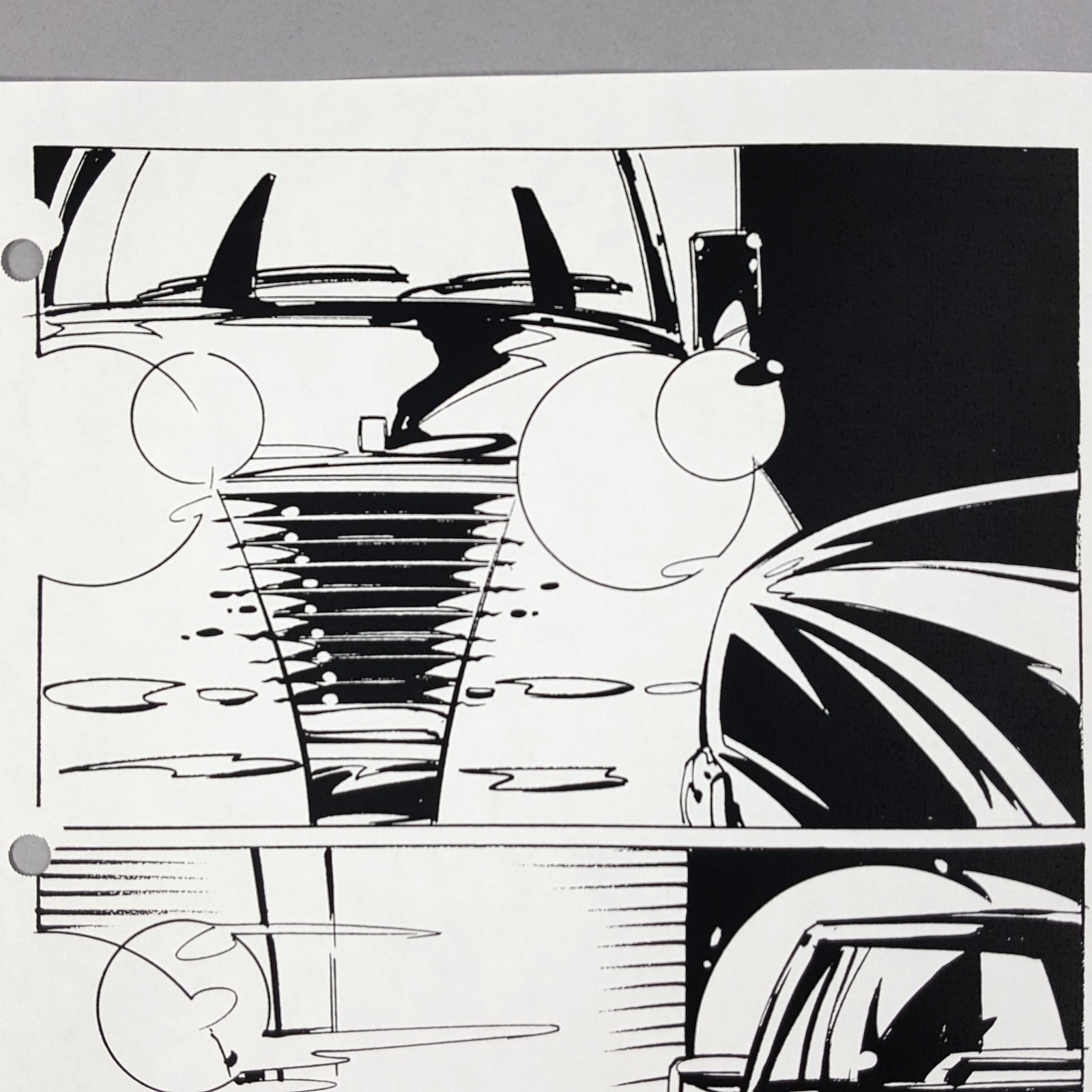 Image 4 of The Matrix Production Used Storyboard - Truck Neo Lands on Speeds Off