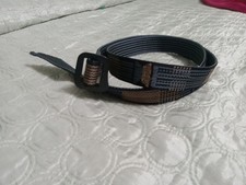 Cinturón Patagonia Fricción Tejido Nylon Ajustable Azul Marrón Patrón Geométrico