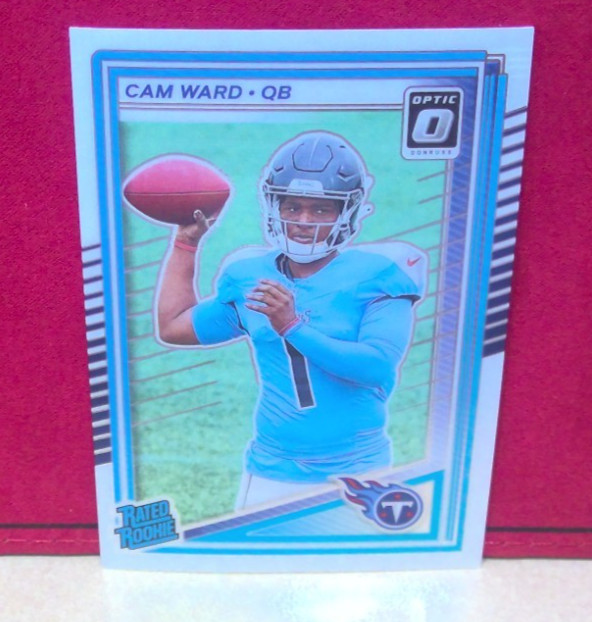 2025 Panini Donruss - Rated Rookie Cameron Ward #350 Optic Preview Holo Prizm
