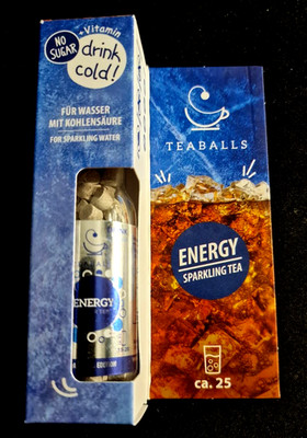 Tee TEABALLS Cold Ice Tea,  Energy Eistee - No Zero Sugar Neu Ovp