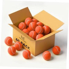 60/120 Pack Bulk Tennis Balls for Dogs and Practice  2.5 in standard size;