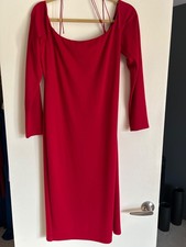 Alice + Olivia Off-The-Shoulder Midi Dress Ruby Red Size 14 NEW