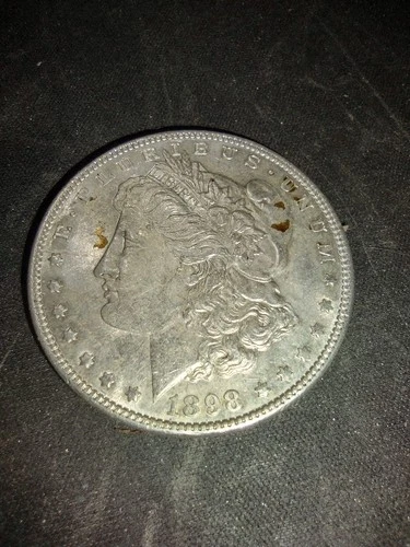 1898 Morgan Silver Dollar $1 Coin Circulated .900 Fine Silver