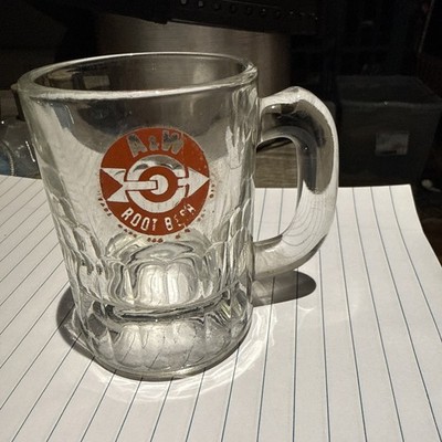Vintage A&W Root Beer Glass Mug Arrow Logo 3 1/4'' Tall