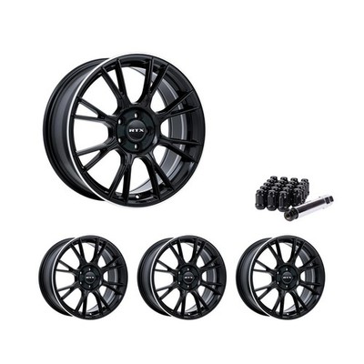 5x114.3 Set of 4 17'' Rims Black Alloy Wheel fits 2006-12 Ford Fusion, OEK8 RTX