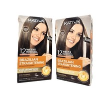 Kativa Brazilian Straightening Hyaluronic Acid Keratin Treatment Kit - 2 Pack