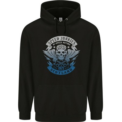 Schottland Speed Junkies Biker Motorrad Herren 80% Baumwolle Kapuzen