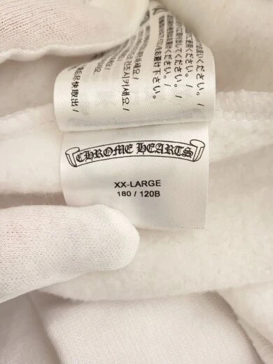 FELPA CON CAPPUCCIO CHROME HEARTS FERRO DI CAVALLO Felpa con cappuccio floreale XXL Cotone Bianco Stampa 