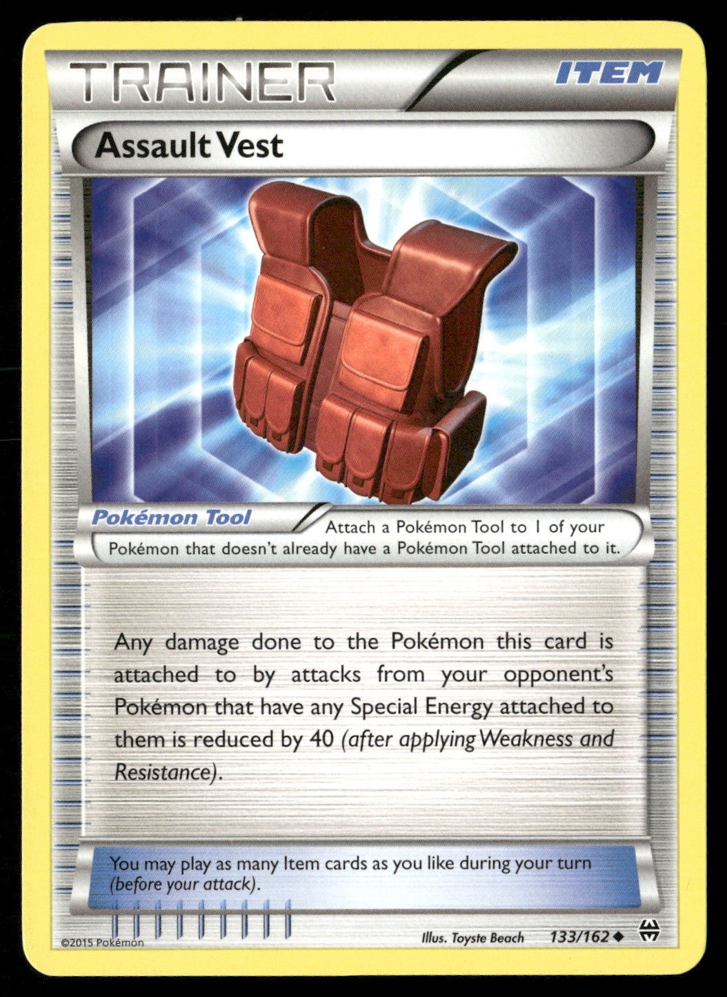 Assault Vest 133/162 Uncommon BREAKthrough Pokemon Lightly Played