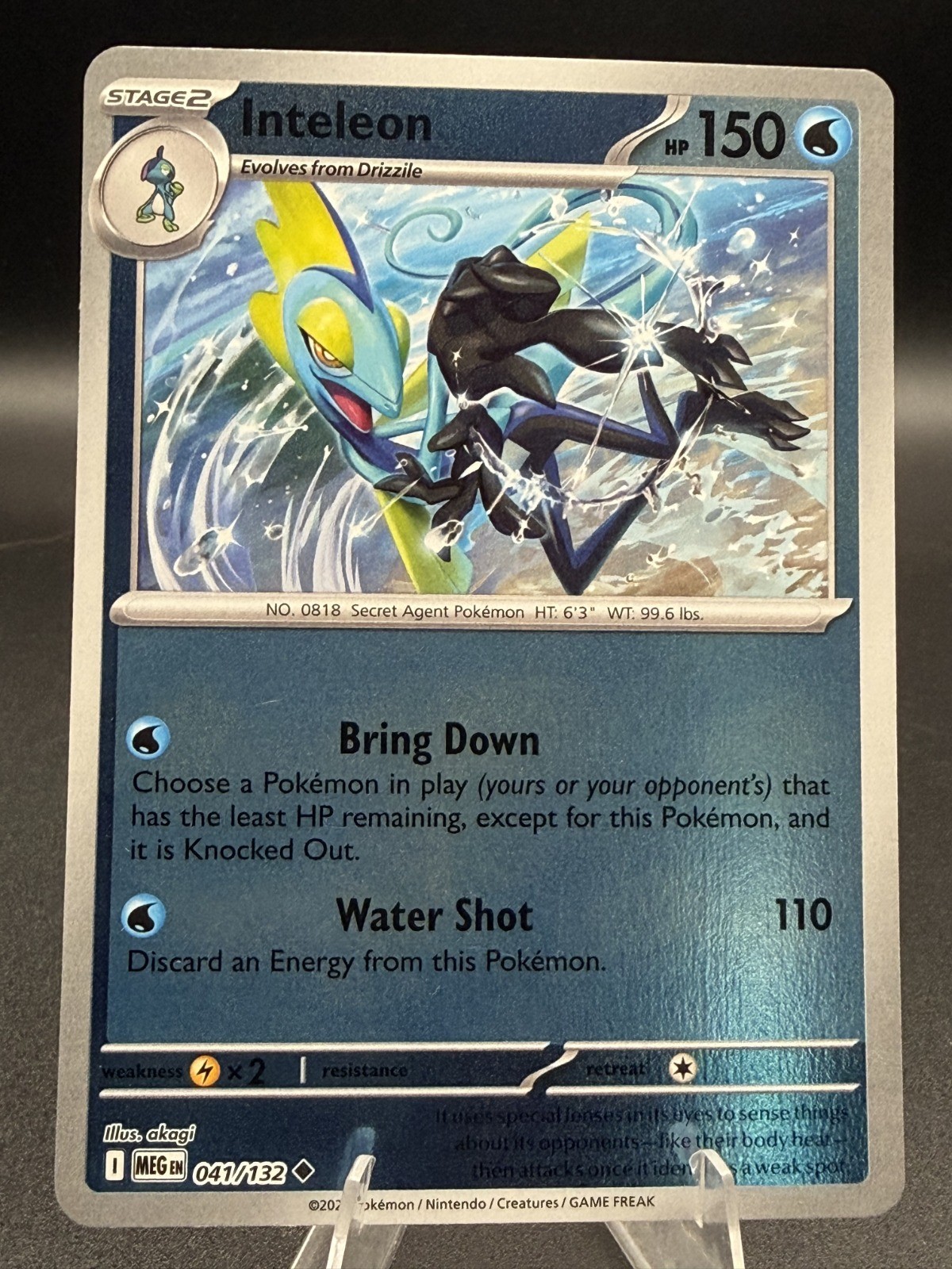 Inteleon 041/132 ME01: Mega Evolution Reverse Holo- Pokemon TCG- NM