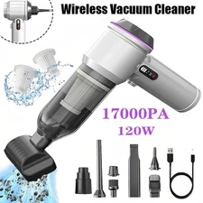 120W 7 in 1 Upgrade Car Vacuum Cleaner Air Blower Wireless Handheld Rechargeable