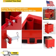 Ballast Box Steel 96lb 2in Hitch Heavy Duty For Tractor Stability Use