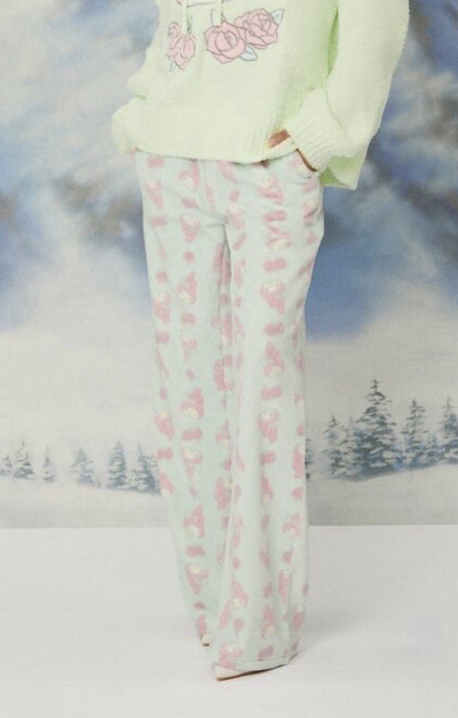 Hello Kitty X Forever 21 My Melody Fleece Fuzzy Pajama Pants Sanrio Size M  NWT
