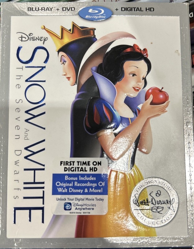 Snow White and the Seven Dwarfs (Blu-ray + DVD *no digital, 1937) w/slipcover