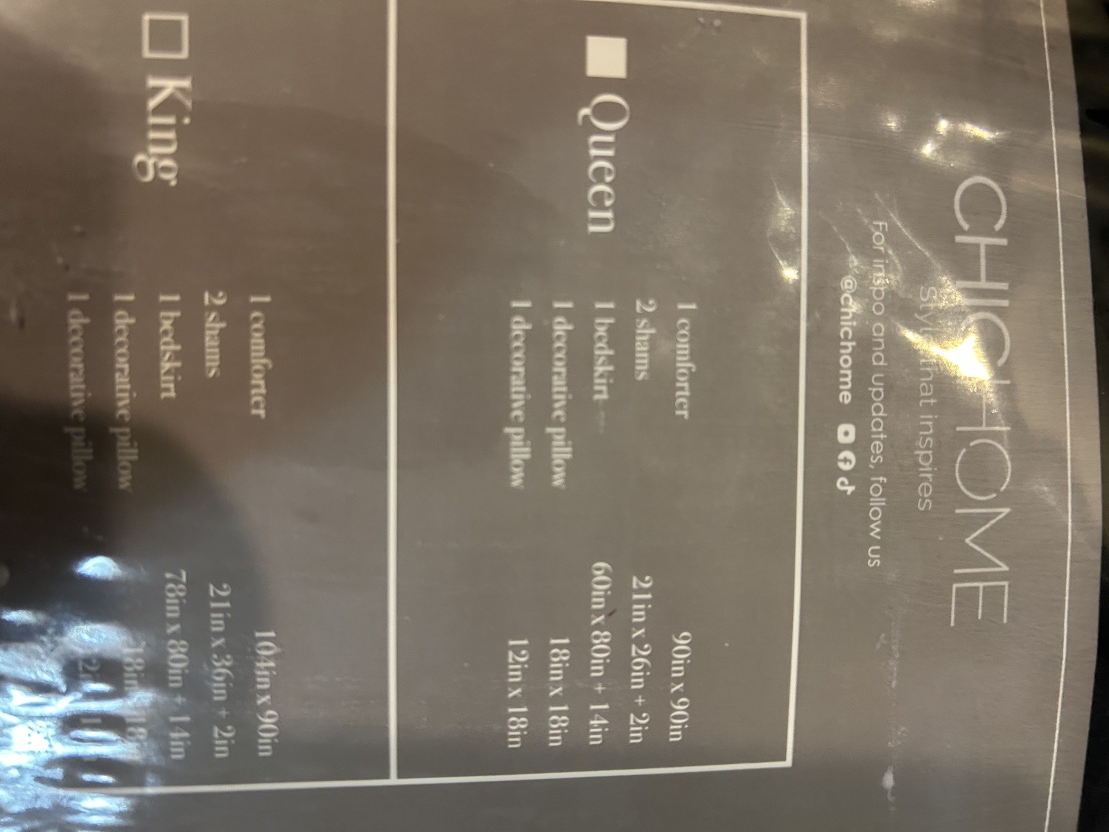 Chic Home Carlton 6-Piece Comforter Set, Queen Size, part number CS1223-112-AN