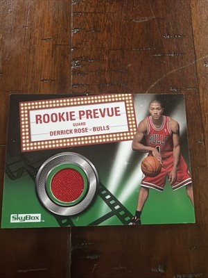 2008-09 Skybox Rookie Prevue Memorabilia Derrick Rose Green Variation Retired #