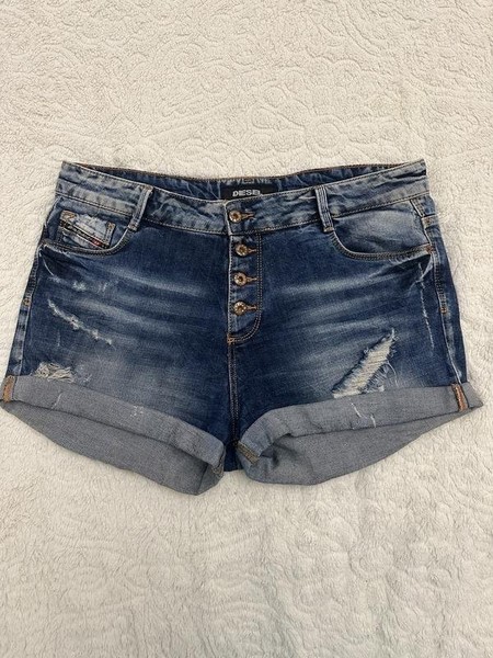 Women Diesel Shorts Navy Denim L