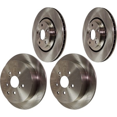 Front & Rear Brake Disc Rotors for Toyota Sienna Highlander Lexus RX350 RX450h