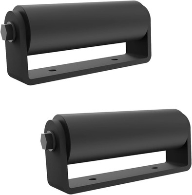 Heavy Duty 2 Pack 6'' Nylon Slide Gate Rollers with C Post Bracket Assembly