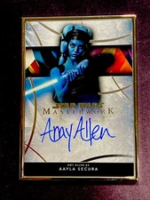 2024 Star Wars Masterworks #A-AM AMY ALLEN as AAYLA SECURA AUTO SILVER FRAME #/5