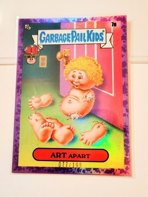 Topps GPK 40th Anniversary Garbage Pail Kids Purple Border 7a Art Apart 77/199