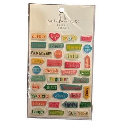 Park Lane Best Friends Words & Phrases Scrapbooking Stickers Love Cherish Laugh
